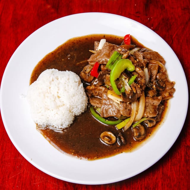 Phad Black Pepper Beef.