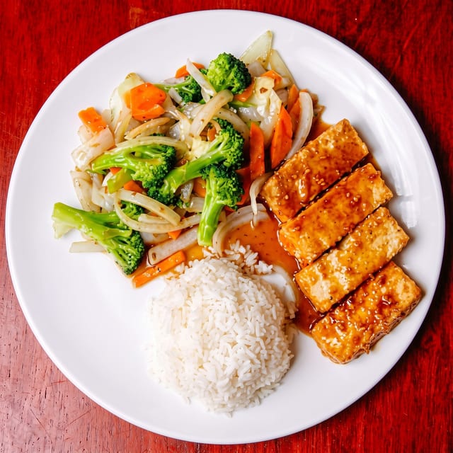 Jumbo Tofu Teriyaki.