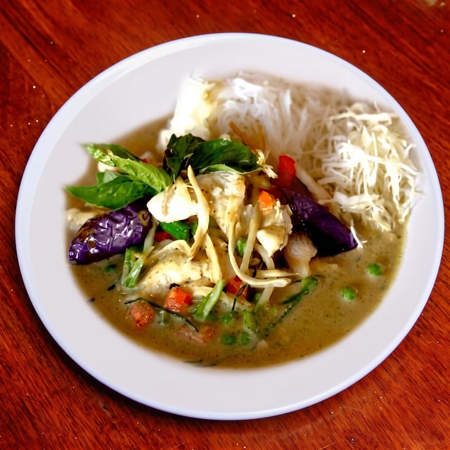 Kanom Jean Green Curry Noodle.