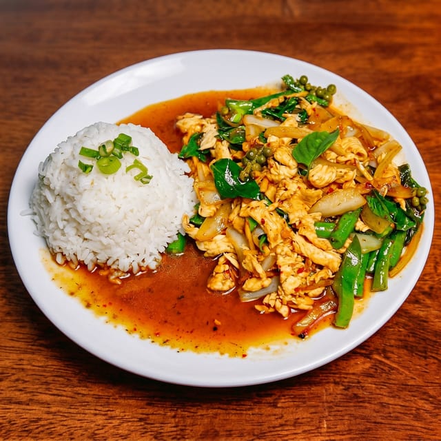Phad Cha Ginger Galangal.
